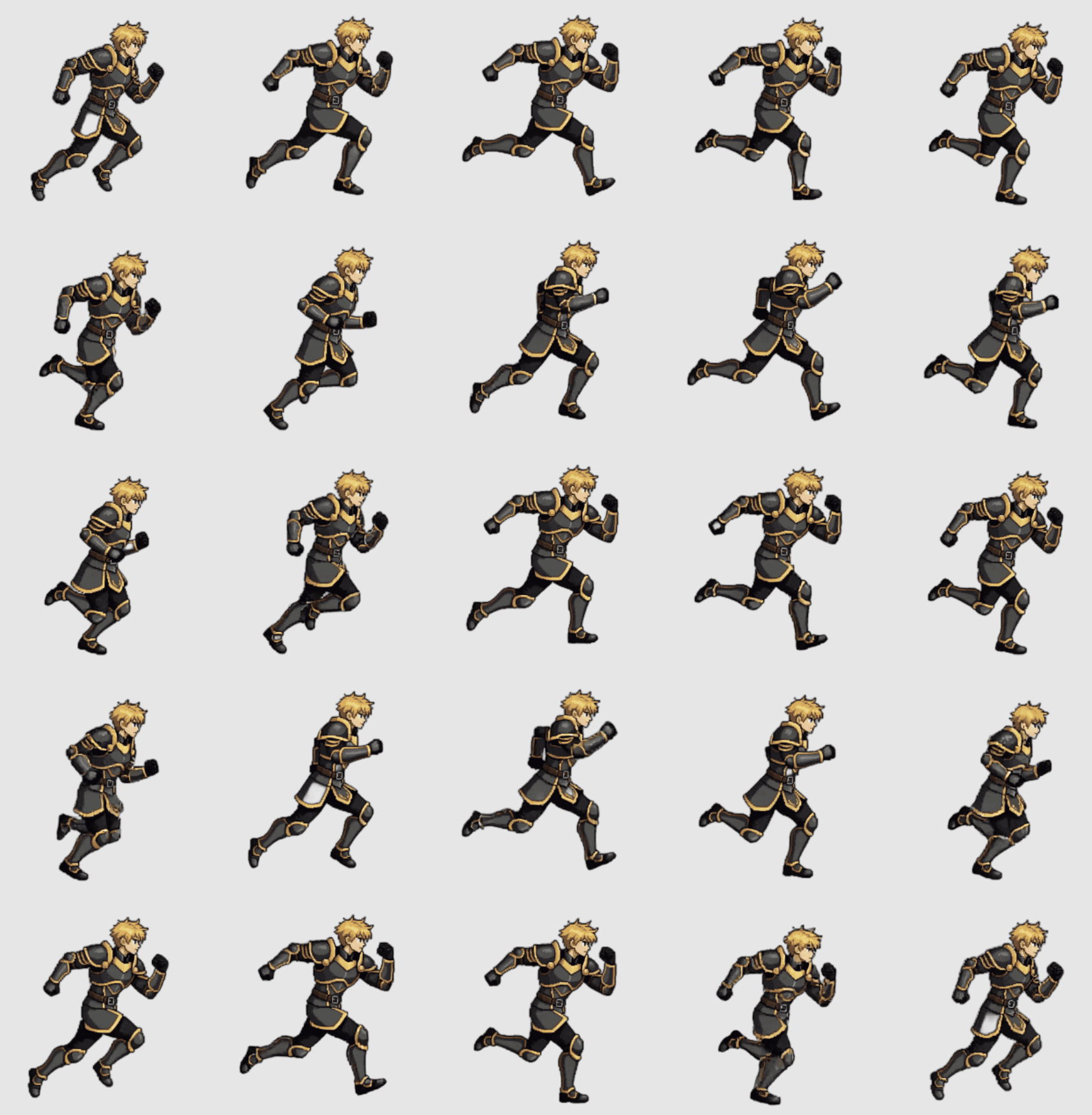 Example AutoSprite character sprite sheet for Phaser import