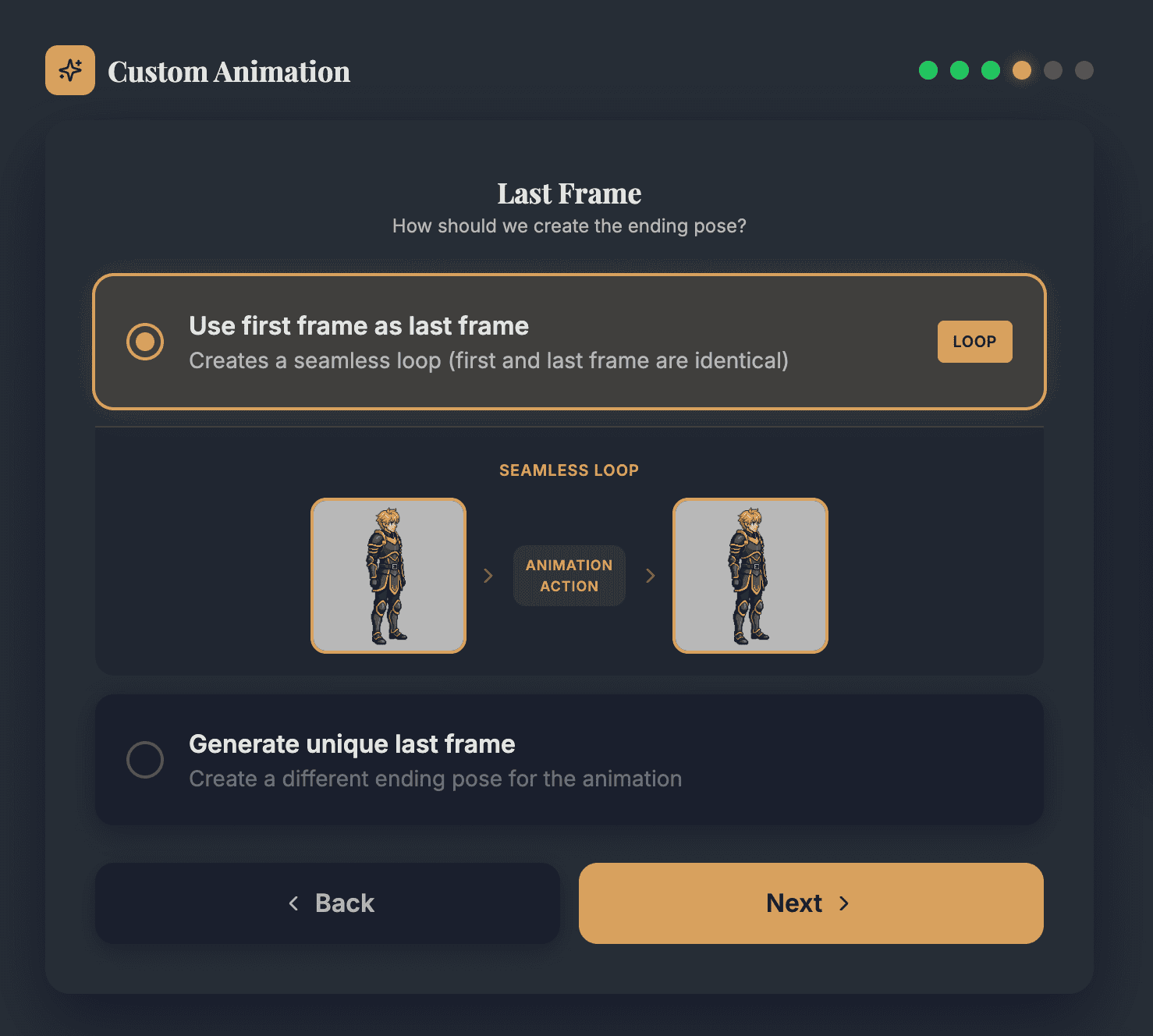 Last frame generator