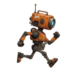 AutoSprite generated small robot run animation loop