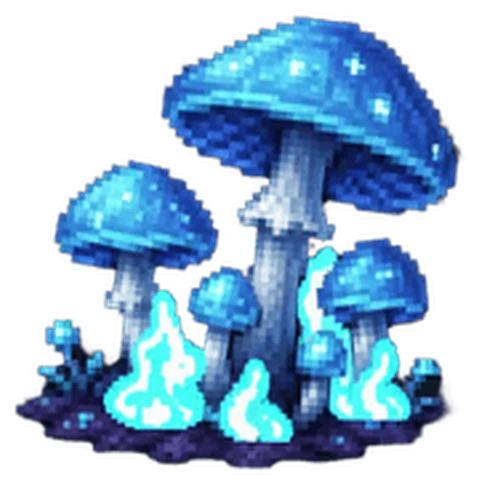 Glowing Mushrooms — free game asset