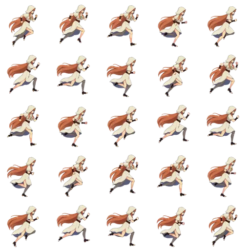 Run cycle sprite sheet ready to import into Unity or Godot