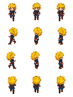 Complete RPG Maker MV sample: three columns and four direction rows